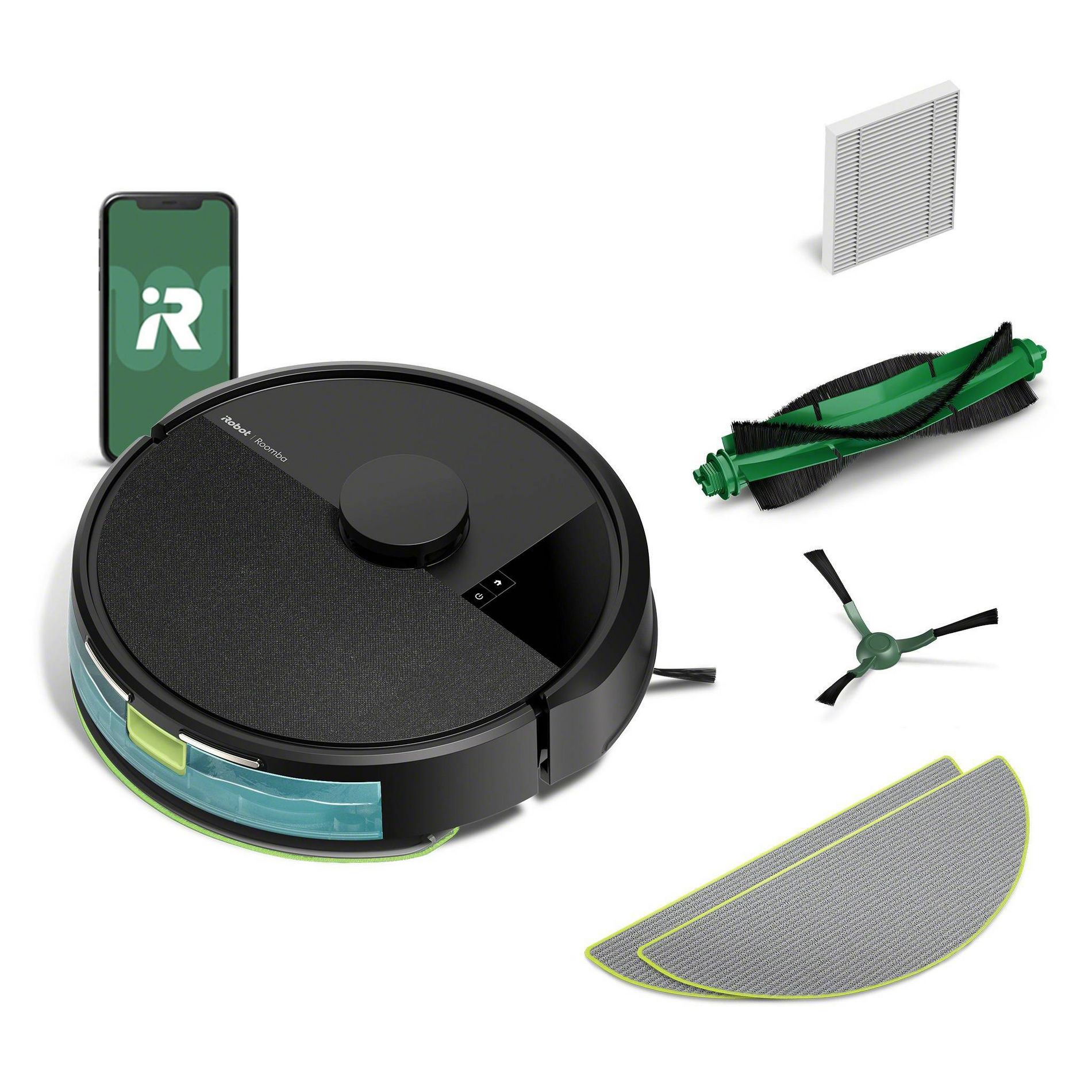 iRobot Roomba 105 Combo Vacuum & Mop Easy-to-Use, Intense Power-Lifting Suction, Multi-Surface Cleaning, Avoids Mopping Carpets, Self-Charging