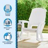 Semco Rockaway Heavy-Duty Outdoor Rocking Chair w/Low Maintenance All-Weather Porch Rocker & Easy Assembly for Deck and Patio, White (2 Pack) - image 4 of 4