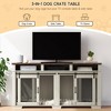 71" Dog Crate Furniture for 2 Dogs, Dog Kennel Furniture with Removable Divider and 3 Storage Compartments,Furniture Style Dog Crates - 3 of 4