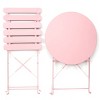 Nestfair 3pc Patio Bistro Balcony Metal Chair Table Set - 2 of 4
