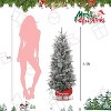 Acekool 4.5ft Snow-Touched Tree - 200 Pre-Lit Warm LEDs with 8 Light Settings - 2 of 4