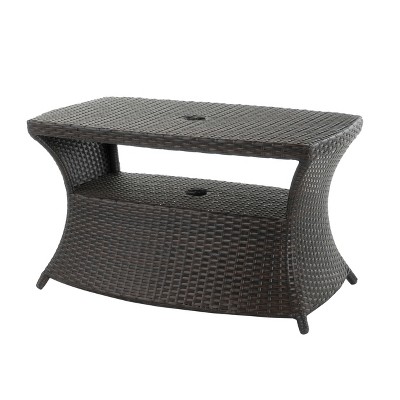 target wicker side table