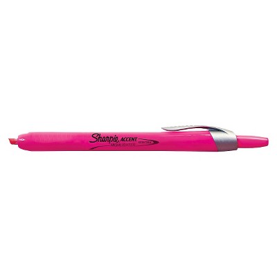Sharpie Accent Retractable Chisel Tip Highlighters - Fluorescent Pink (12 Pack)