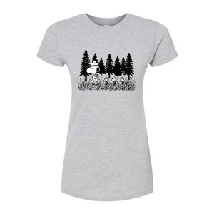 Women's - Peanuts - Troopping Along Fitted Graphic T-Shirt - 1 of 3