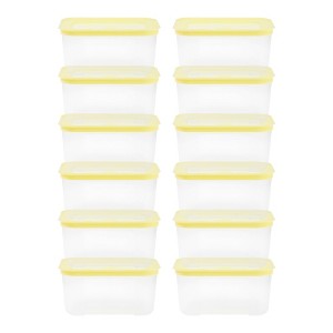 REGALWOVEN D Leakproof Plastic Food Container 6.1 x 6.1 x 2.9 Inch 12 Pcs - 1 of 4