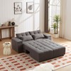 3-in-1 Convertible Sleeper & Sectional Sofa with 4 Storage Compartments for Living Room - Corduroy with 4 Pillows - 3 of 4