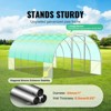VEVOR Walk-in Tunnel Greenhouse, 19.4x9.7x7.4 ft Hoop House Greenhouse Tunnel with Galvanized Steel Frame, PE Cover, Swing Door, 12 Roll-up Windows - 3 of 4