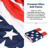 Catalonia Patriotic US Flag Blanket, American National Flag Throws, Fuzzy Plush Soft Fleece Blanket for Memorial Day 4th of July Citizenship Veteran - 3 of 4