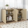 60" Modern Style Sideboard with Superior Storage Space, Hollow Door Design and 2 Adjustable Shelves 4A - ModernLuxe - image 2 of 4