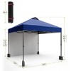 10x10 Pop Up Canopy Tent, Instant Portable Shelter with Wheeled Bag and Silver Coated Top, Adjustable Heights Gazebo with Sidewall, Outdoor Sun Shade - 2 of 4