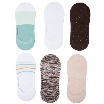 Pawz by Bearpaw Women's 6 Pack Invisible Thin No Show Liner Socks Ultra Low Loafer Hidden Liner Socks - Flat Socks for Women