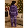 ADR Fleece Women's Pajamas Pants & Long Sleeve Button Down Pajama Cozy PJ Set - 2 of 3