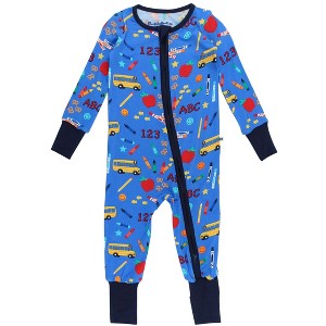 RuffleButts Gender Inclusive Viscose from Bamboo Baby Convertible One Piece Pajama - 1 of 4