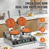 VEVOR Commercial Waffle Maker, Dual-Head Round Waffle Baker Machine, 2460W Non-Stick Stainless Steel Belgian Waffle Iron with Temp and Time Control - 3 of 4