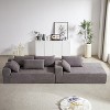 TiramisuBest 132" Modular L-Shaped Upholstered Sectional Sofa Set w/ 6 Pillows & Free Combination for Living Room & Bedroom,Green - 3 of 4