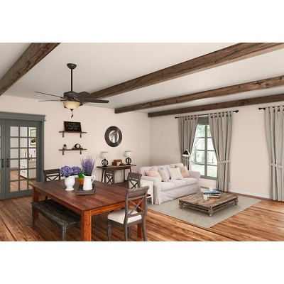 52'' New Bronze Ceiling Fan with LED Light and Reversible Blades