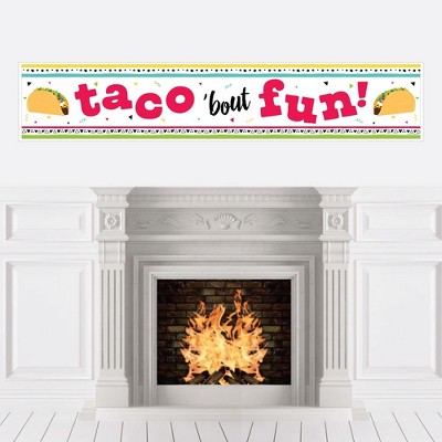 Big Dot of Happiness Taco 'Bout Fun - Mexican Fiesta Decorations Party Banner