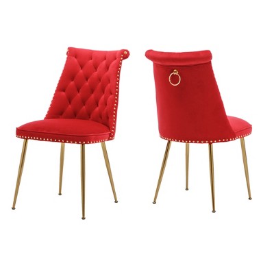 Clihome Velvet Dining Chairs Set of 2