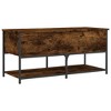 vidaXL Storage Bench Smoked Oak 39.4 in.x16.7 in.x18.5 in. Engineered Wood - 2 of 4