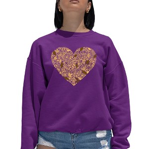 LA Pop Art Fall Vibes  - Women's Word Art Crewneck Sweatshirt - 1 of 4