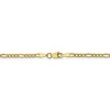 Black Bow Jewelry 2.5mm 10k Yellow Gold Hollow Figaro Chain Necklace - 4 of 4