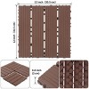 Syemin Carpet Tiles Plastic Interlocking Decking Tiles Waterproof for All-Weather Use, 44 Packs of Terrace Decking Tiles, Brown, 12"*12"*0.8" - 3 of 4
