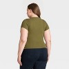 Women's Slim Fit Cropped Ribbed T-Shirt - A New Day™ - 2 of 3