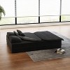 NicBex Corduroy Upholstered Floor Sofa Bed with Convertible Foldable Design,2-Seater Futon Couch Sleeper Sofa for Living Room,Bedroom - 4 of 4