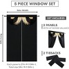 Regal Home Collections Amore 5-Piece Window Curtain Set with Valance and 2 Tiebacks 54x84 - 4 of 4