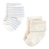 Touched by Nature Infant Girl Organic Cotton Socks, Soft Pink Dot Stripe - 4 of 4