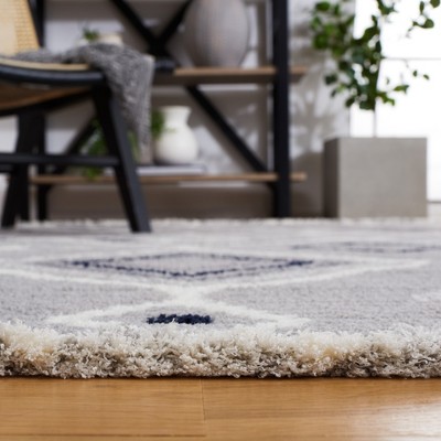 Marrakesh Gray and Light Gray Synthetic Square Area Rug