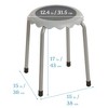 ECR4Kids Daisy Stackable Stool Set, 8-Piece - 2 of 4