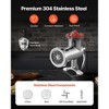 VEVOR Manual Meat Grinder, 304 Stainless Steel Hand Meat Grinder with Steel Table Clamp, Meat Mincer Sausage Maker, Silver - 4 of 4