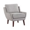 Sapphtopaz Accent Chair  Chenille Upholstery Lounge Chair Solid Wood Legs Living Room Chair Comfy Chair for Living Room - 4 of 4