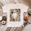 Ghost Floral Orange - Youth Short Sleeve Graphic T-Shirt and Toddler Short Sleeve Graphic T-Shirt - 3 of 4
