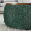 KTMBDW Round Ottoman with Storage Set of 2, Rattan Storage Ottoman, Boucle Vanity Stool Footrest Coffee Table for Living Room, Bedroom - 4 of 4
