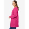 Woman Within Plus Size High Pile Fleece Sweatshirt Tunic - 4 of 4