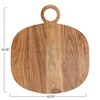 Storied Home Oval Acacia Wood Oval Cheese and Cutting Board with Handle, Natural - 2 of 4
