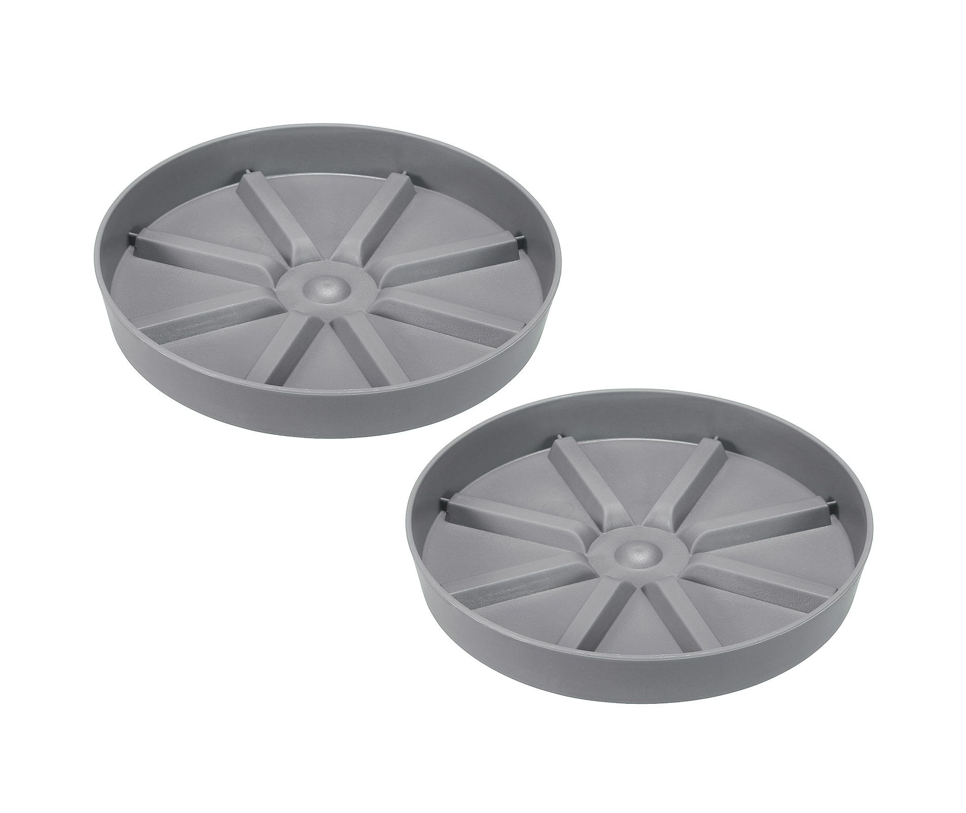 Unique Bargains Lightweight Sturdy Durable Nordic Minimalist Plant Saucers 2 Pcs Grey 6 Inch