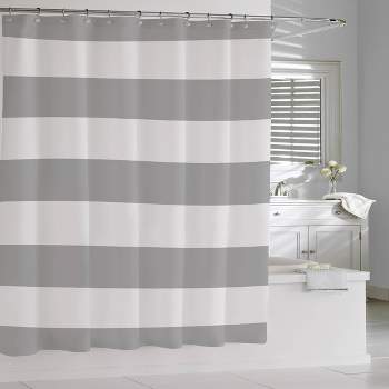 Stripe Shower Curtain Gray - Cassadecor