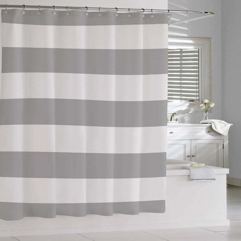 Stripe Shower Curtain Gray - Cassadecor, 1 of 6