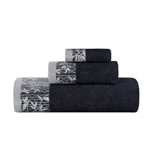 Charming Floral Accent Cotton Towel Set by Blue Nile Mills - 1 of 4