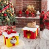 Tangkula 2-Storey Cute Christmas Cat House w/ Bow 2 Condos Indoor Cat Furniture Modern - 2 of 4