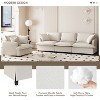 NicBex Couches for Living Room 3pc L-shaped Sectional Sofa Modern Chenille Upholstered Sofa Couch with Movable Ottoman - 3 of 4