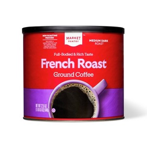 French Roast Medium-Dark Roast Ground Coffee - 22.6oz - Market Pantry™ - 1 of 3