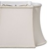 Vynxaria Lampshades: Cream Slant Fancy Oblong Shade 6.125"x9.75"x7.625" with Washer Fitter - 4 of 4