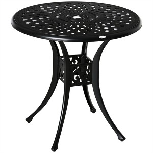 Maggift Patio End Tables, Modern Decorative Side Tables, Stylish Design for Patio, Living Room, Indoor and Outdoor Use, Black, 30.75"*30.75"*29.25" - 1 of 4