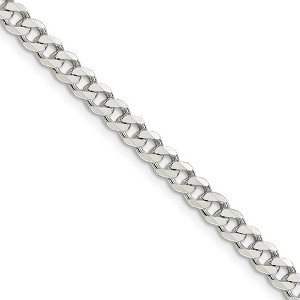 Black Bow Jewelry 4.5mm Sterling Silver Solid Classic Curb Chain Necklace - 1 of 4