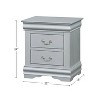NicBex Nightstand with 2 Drawers,Modern Side Table with Storage Space and Wood Frame,Bedside Table for Bedroom,Living Room - 4 of 4