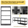Syemin Utility Storage Shelves 5 Tier Metal Shelves Storage Garage Shelving, Heavy Duty Shelves, Adjustable Garage Shelf, Black, 35.4"*15.7"*72" - 2 of 4